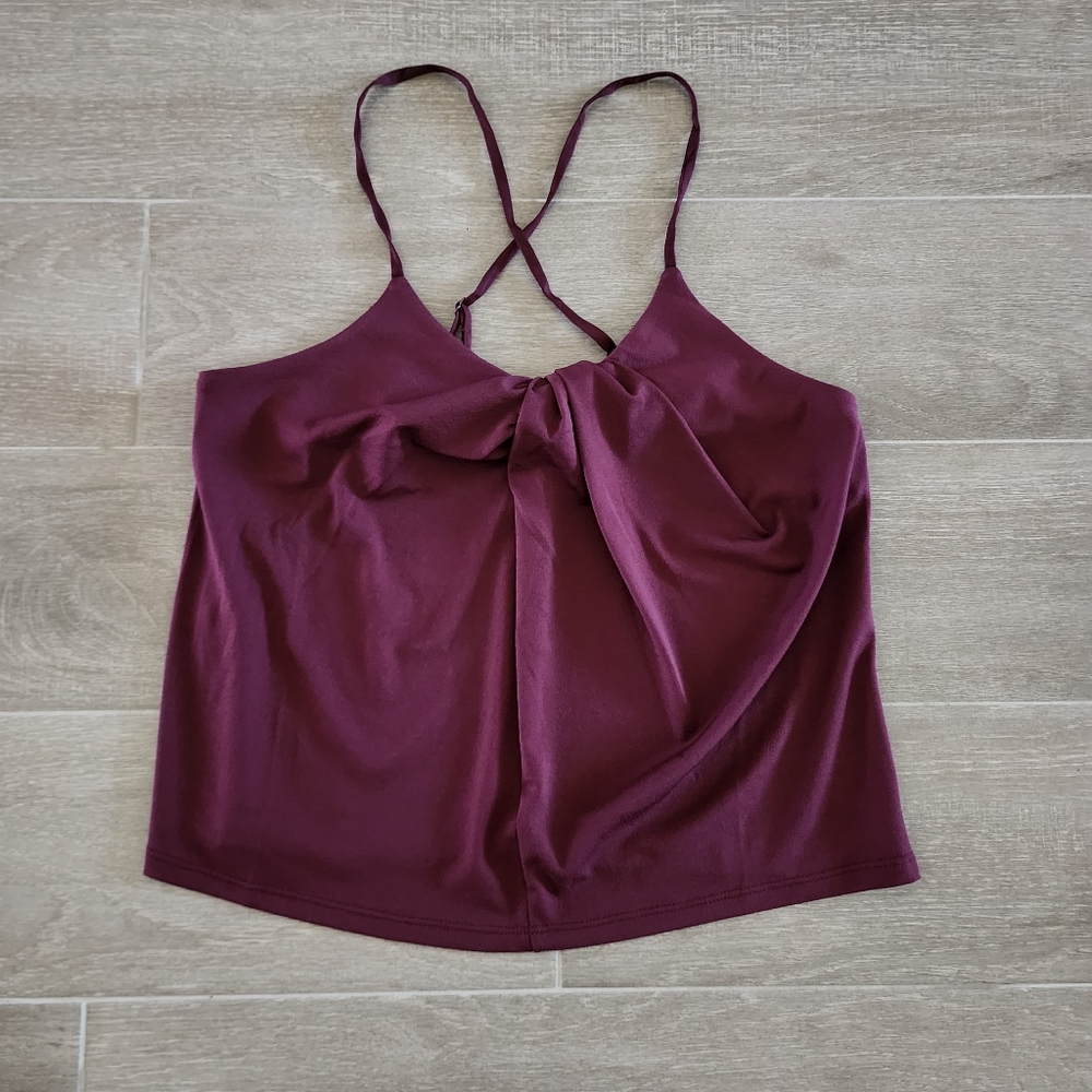 Stretchy Cross Back Drape Front Cami - image 1